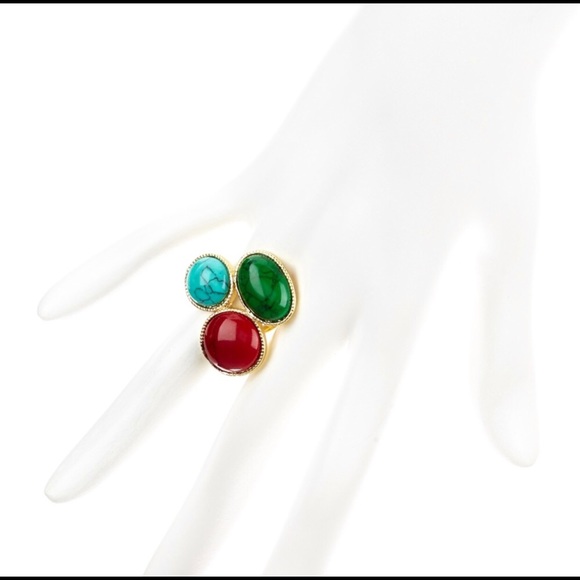 T&J Designs Jewelry - Turquoise trio stone ring T&J Designs Jewelry - Turquoise trio stone ring